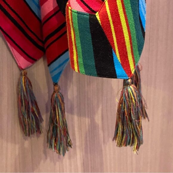 Amazing Roja Collection Serape Poncho Conchos and Studs - Picture 4 of 11